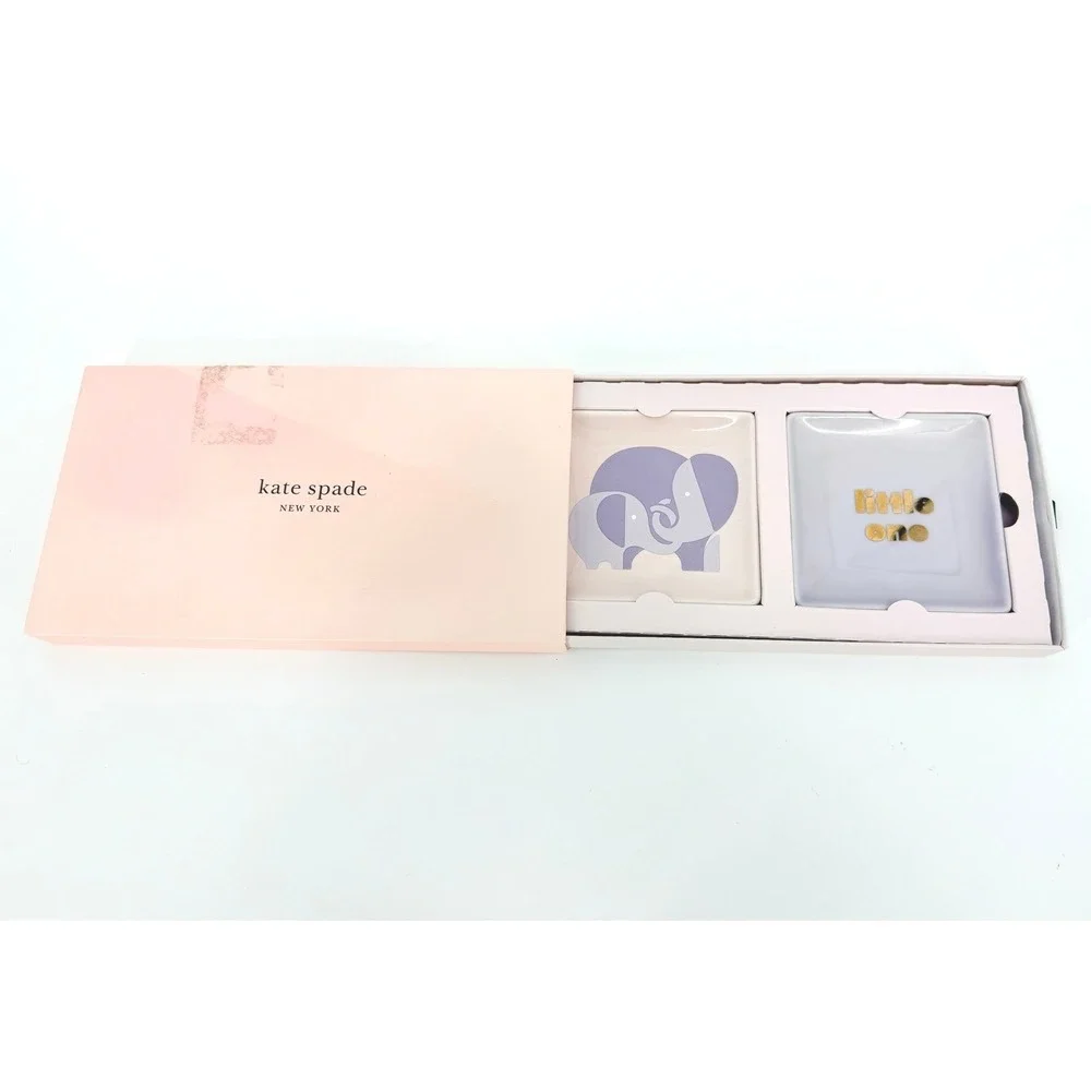 Kate Spade Jewelry Tray Sweet Talk Mini Trinket Tray Set Little One Elephant NEW
